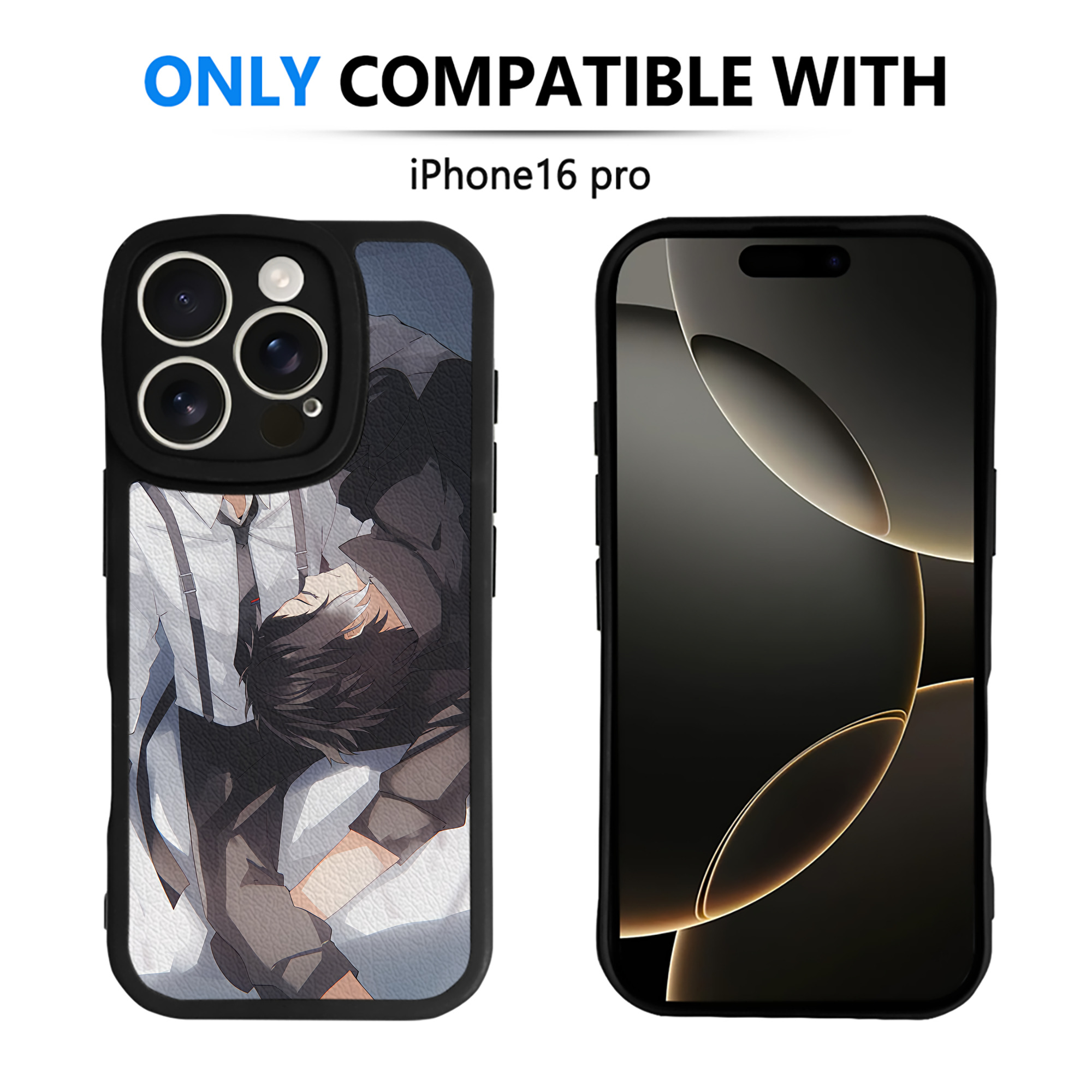 （画像用） 文豪ストレイドッグス Bungo Stray Dogs 【iPhone 16シリーズ対応】シリコンスマホケース（レザー調） 材質：シリコン